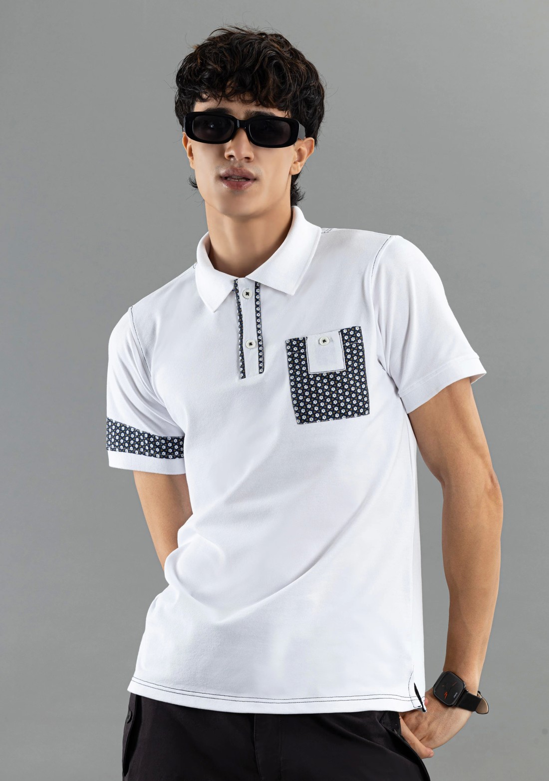 White Regular Fit Rhysley Men's Fashion Polo T-Shirt