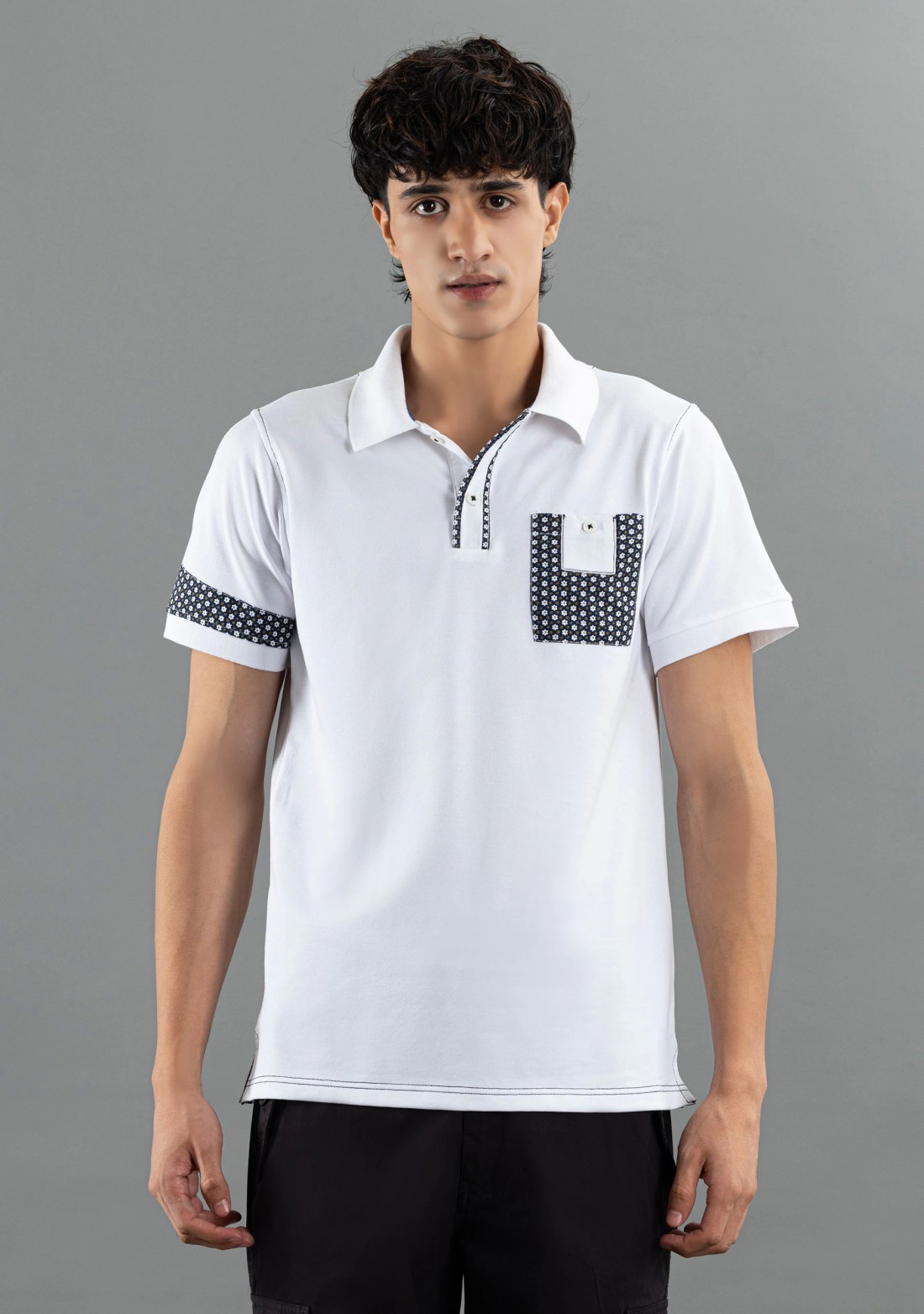 White Regular Fit Rhysley Men's Fashion Polo T-Shirt