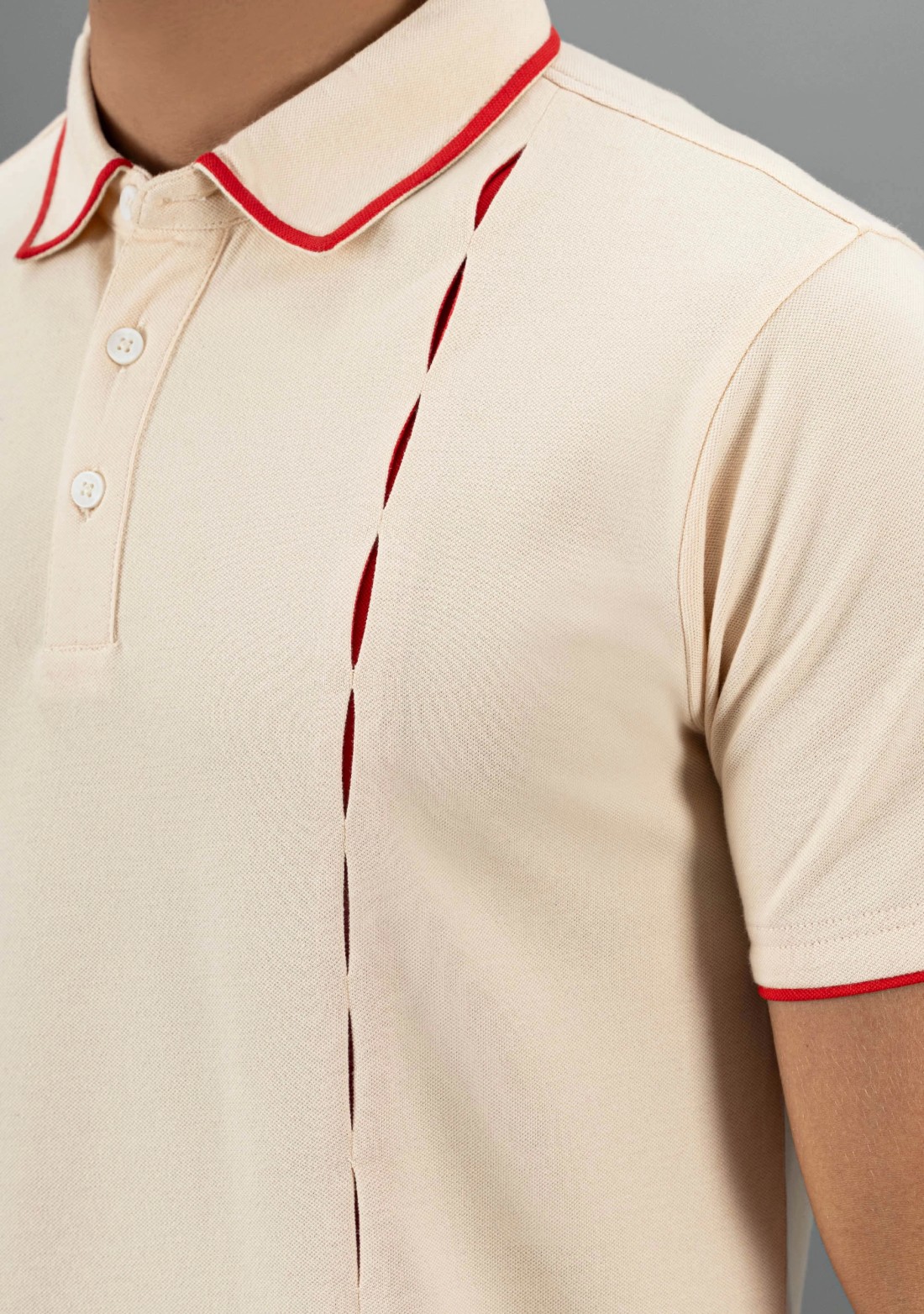 Beige Regular Fit Rhysley Men's Fashion Polo T-Shirt