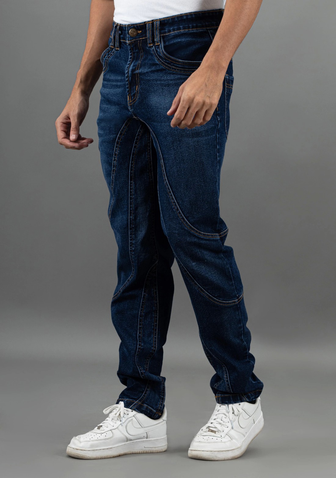 Blue Straight Fit Rhysley Men's Fashion Jeans