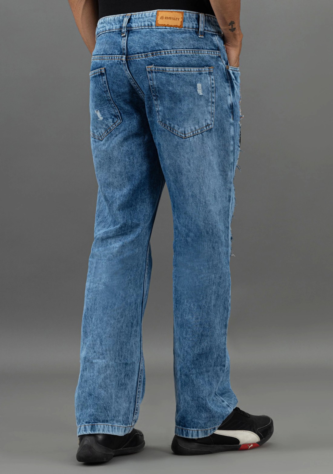 Blue Boot Cut Rhysley Men's Fashion jeans