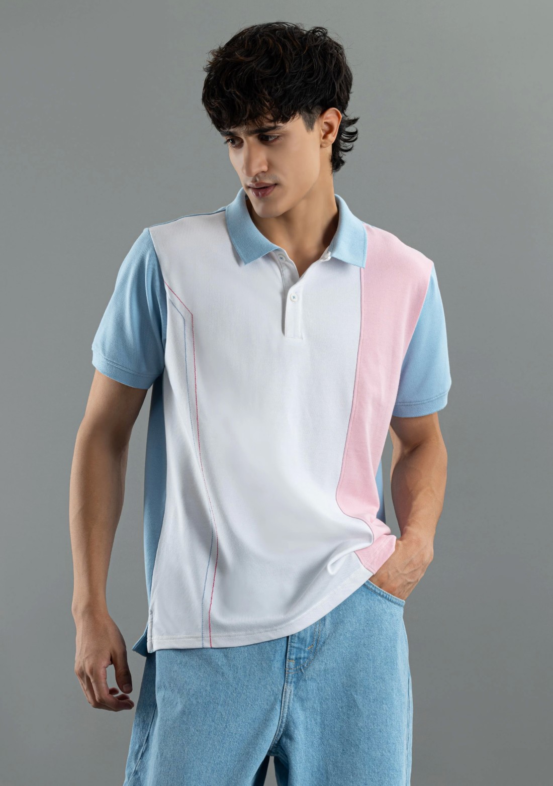 Multi-Colour Regular Fit Rhysley Men's Polo T-Shirt