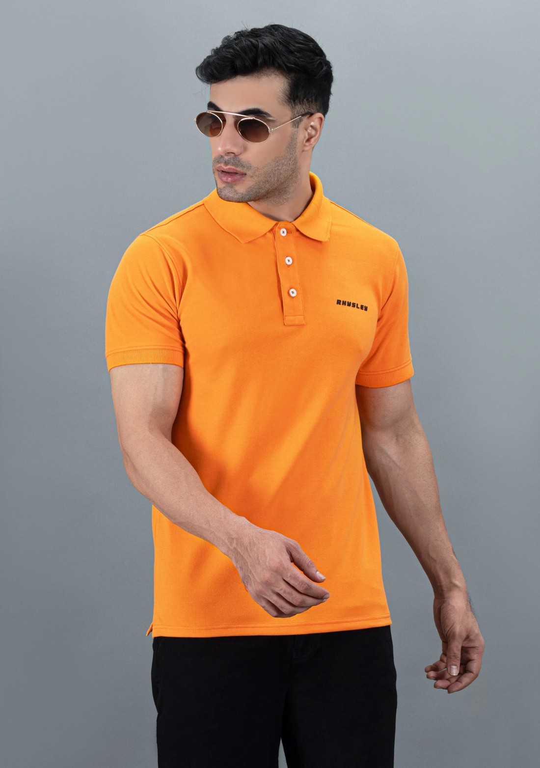 Orange Regular Fit Rhysley Men's Polo T-Shirt