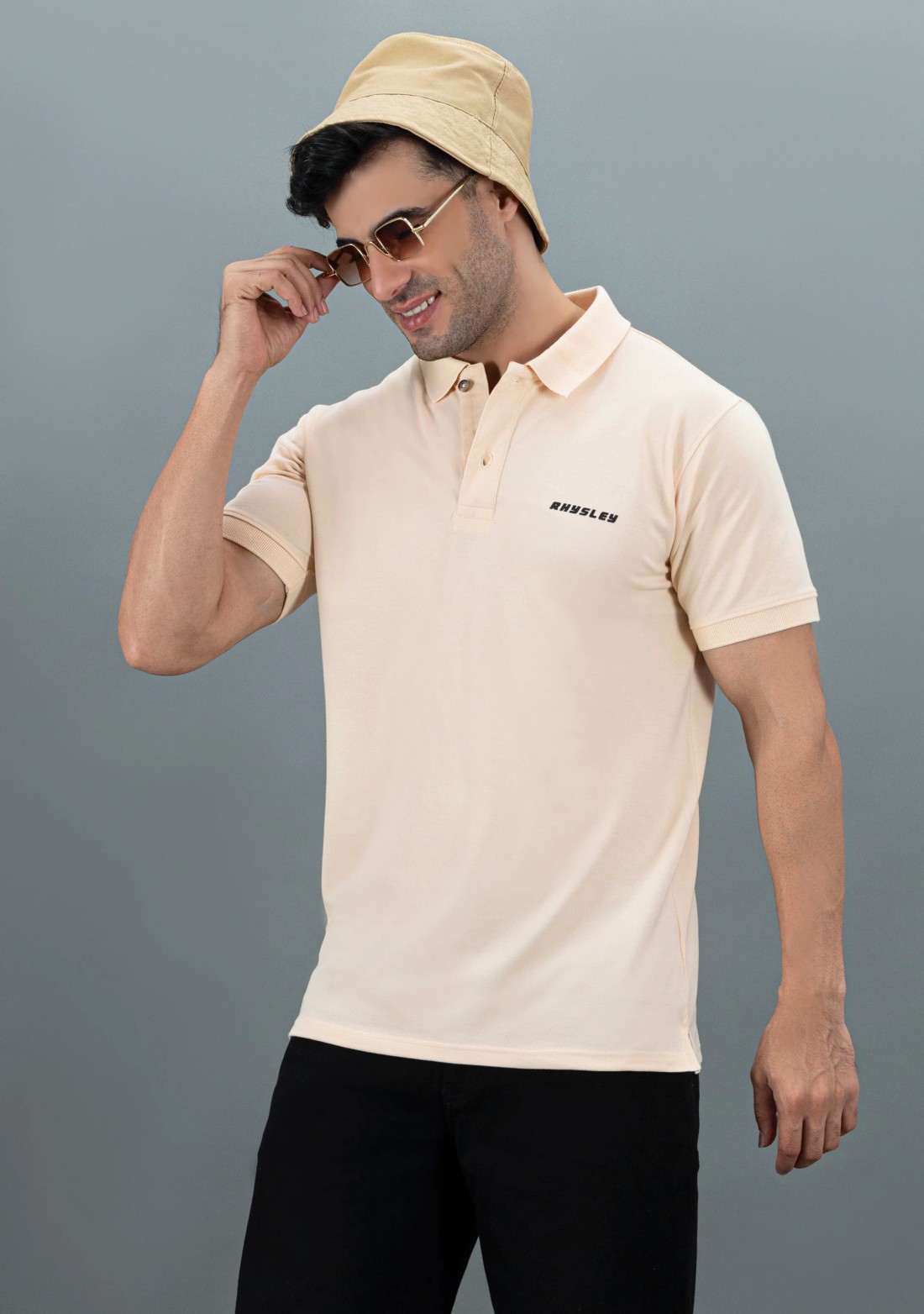 Beige Regular Fit Rhysley Men's Polo T-Shirt