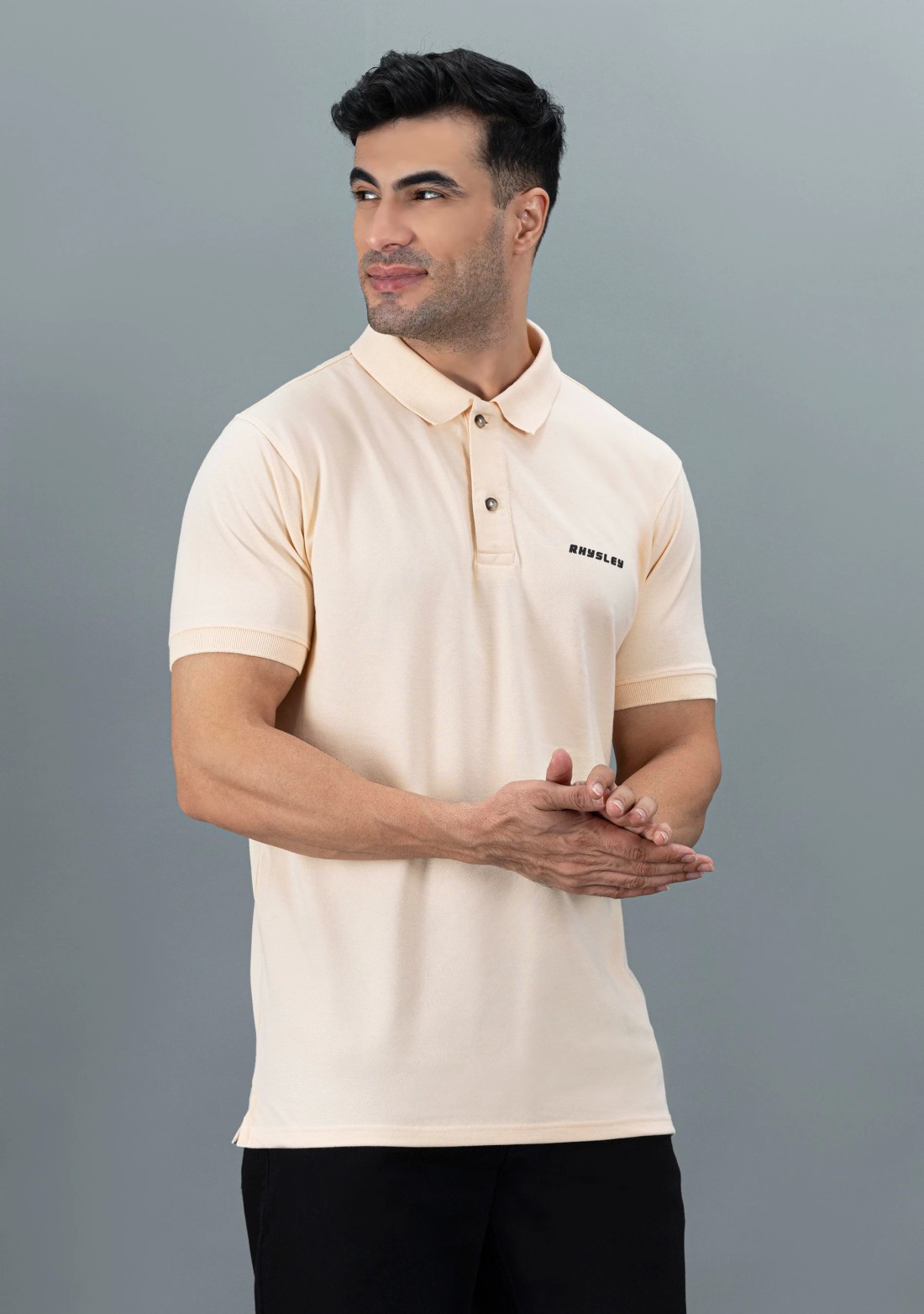 Beige Regular Fit Rhysley Men's Polo T-Shirt