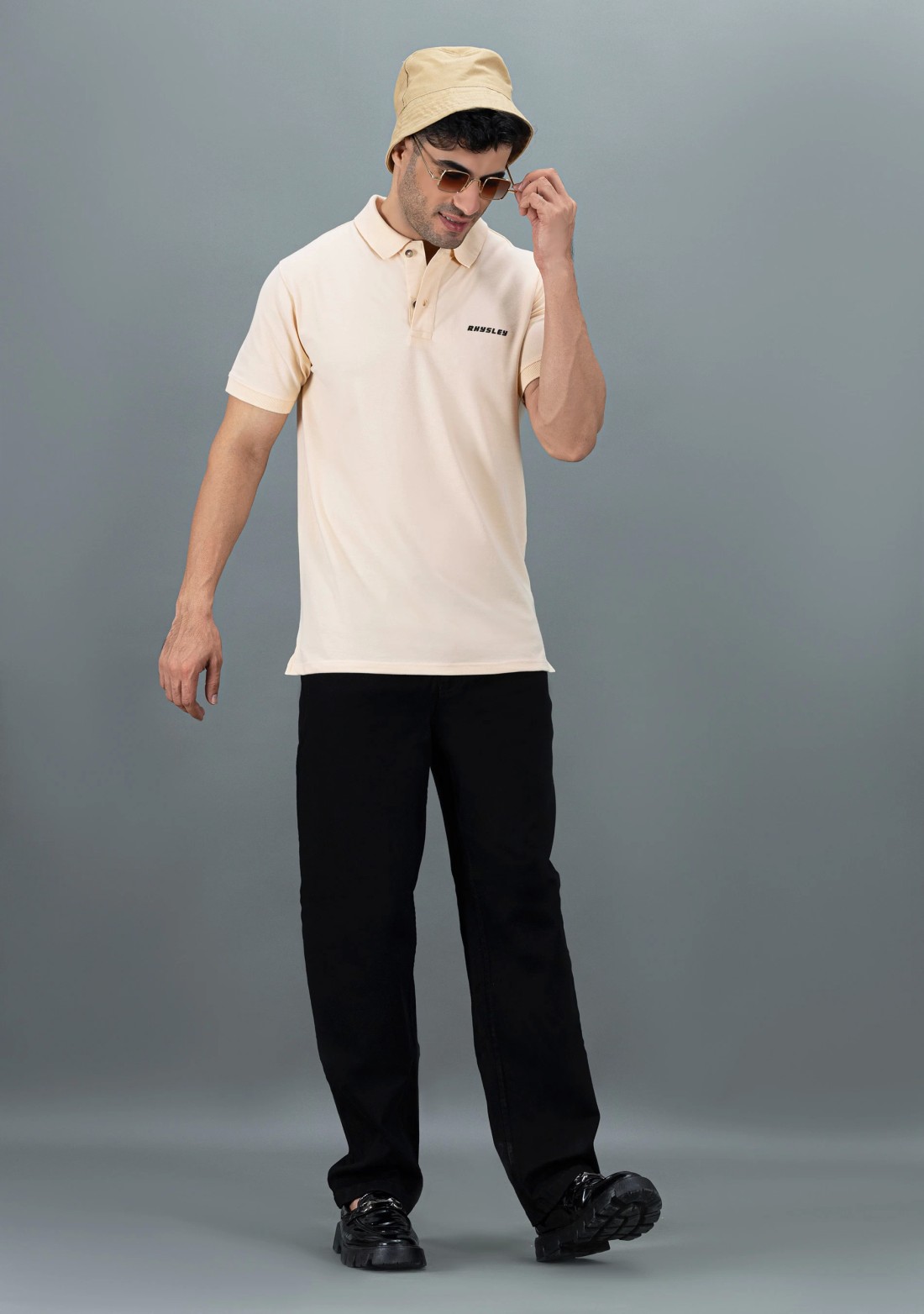 Beige Regular Fit Rhysley Men's Polo T-Shirt