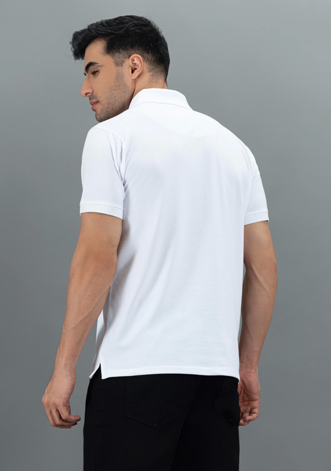 White Regular Fit Rhysley Men's Polo T-Shirt