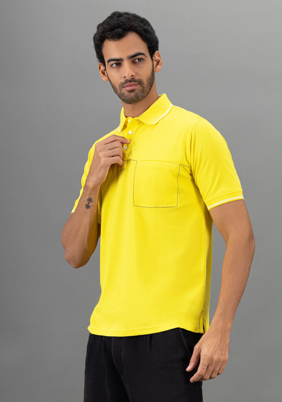 Yellow Regular Fit Rhysley Men's Polo T-Shirt