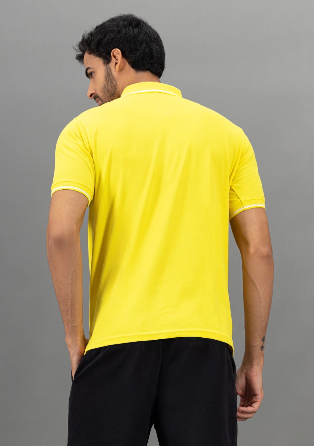 Yellow Regular Fit Rhysley Men's Polo T-Shirt