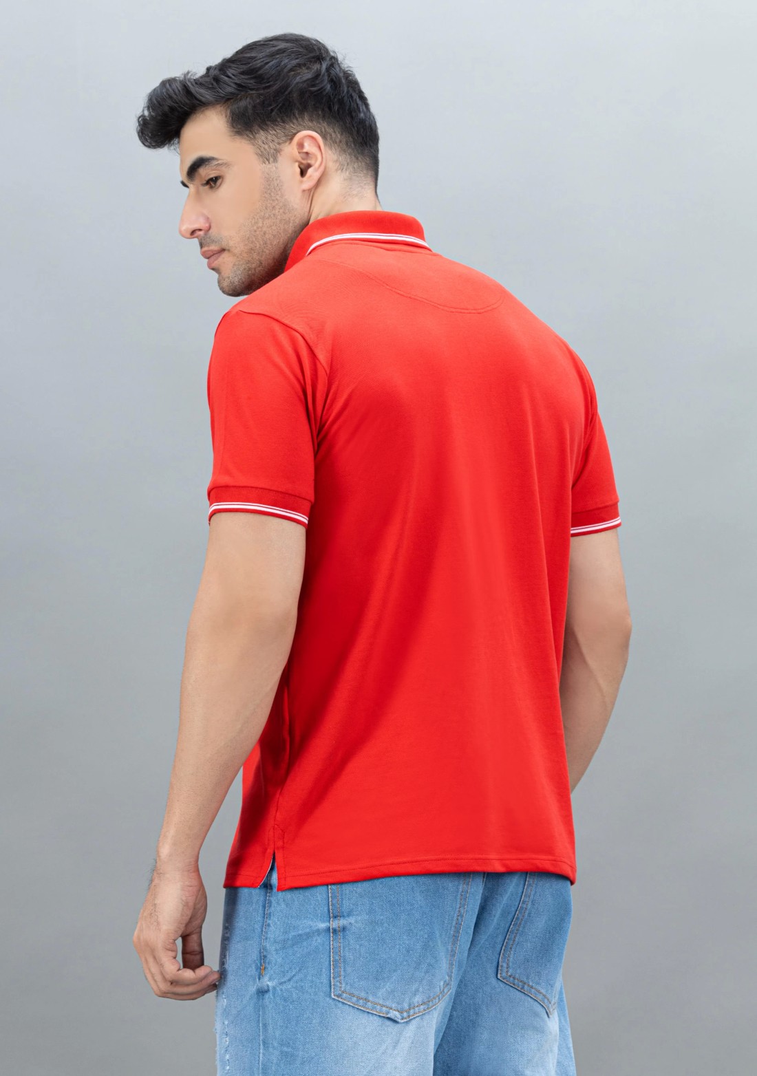 Red Regular Fit Rhysley Men's Polo T-Shirt