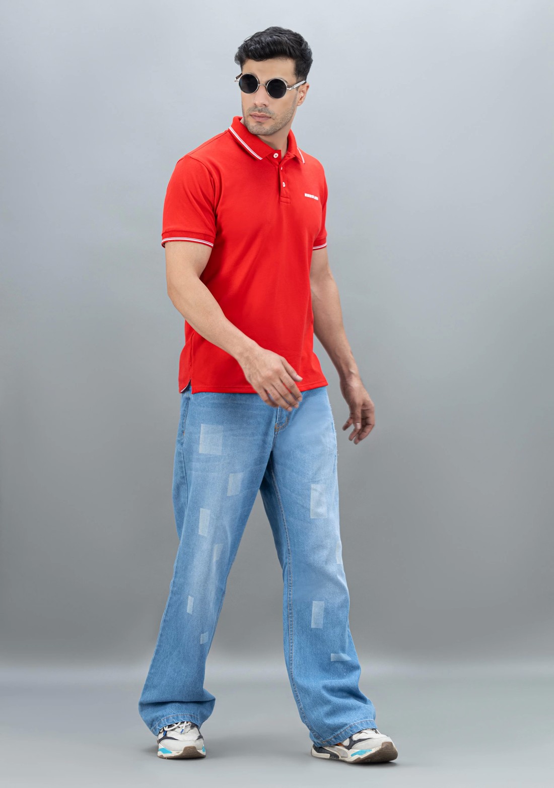 Red Regular Fit Rhysley Men's Polo T-Shirt