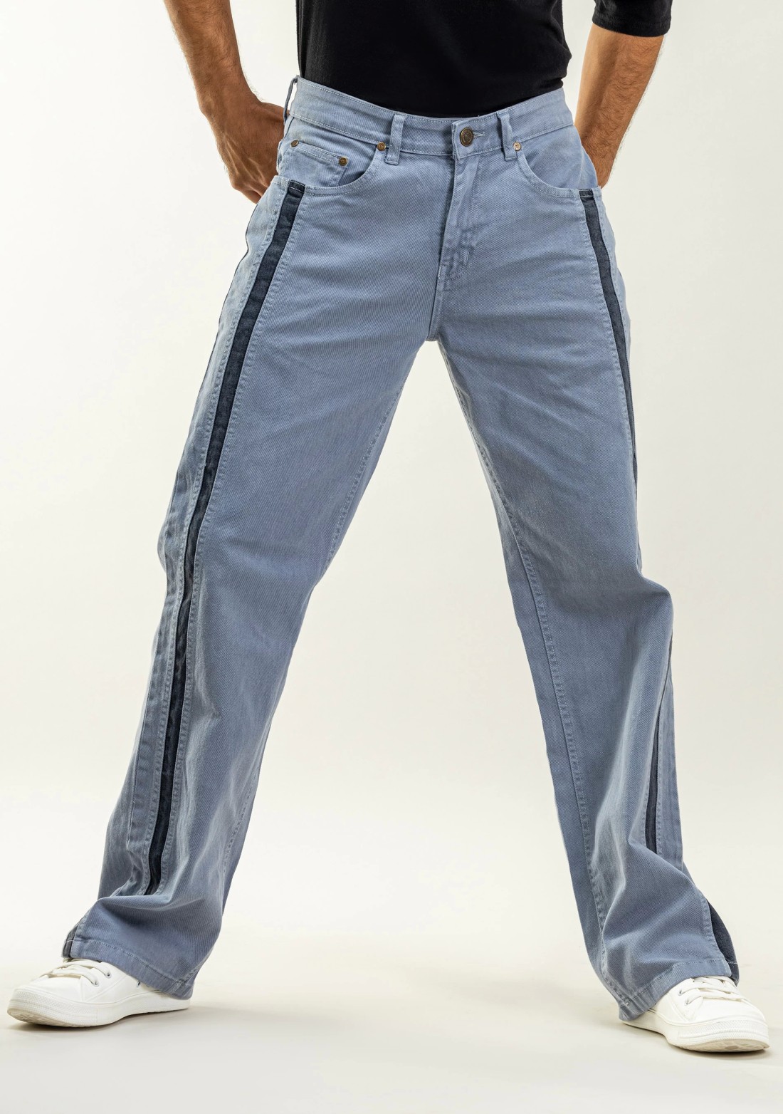 Grey Wide Leg Rhysley Men's Jeans