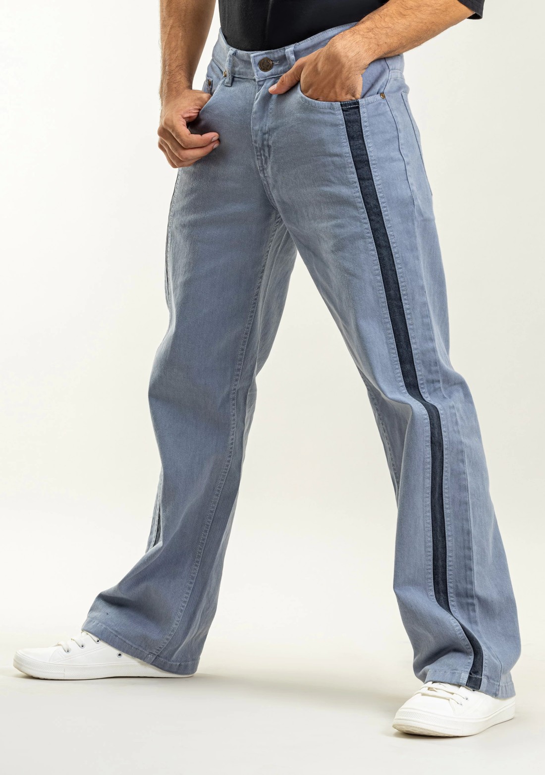 Grey Wide Leg Rhysley Men's Jeans