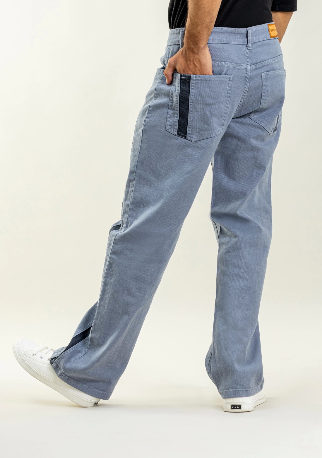 Grey Wide Leg Rhysley Men's Jeans