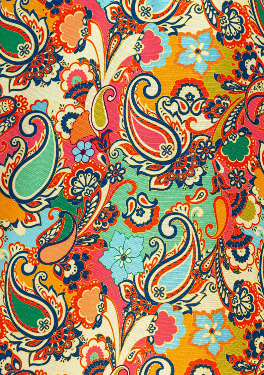 Multi Colour Paisley Print Rayon Straight Kurta