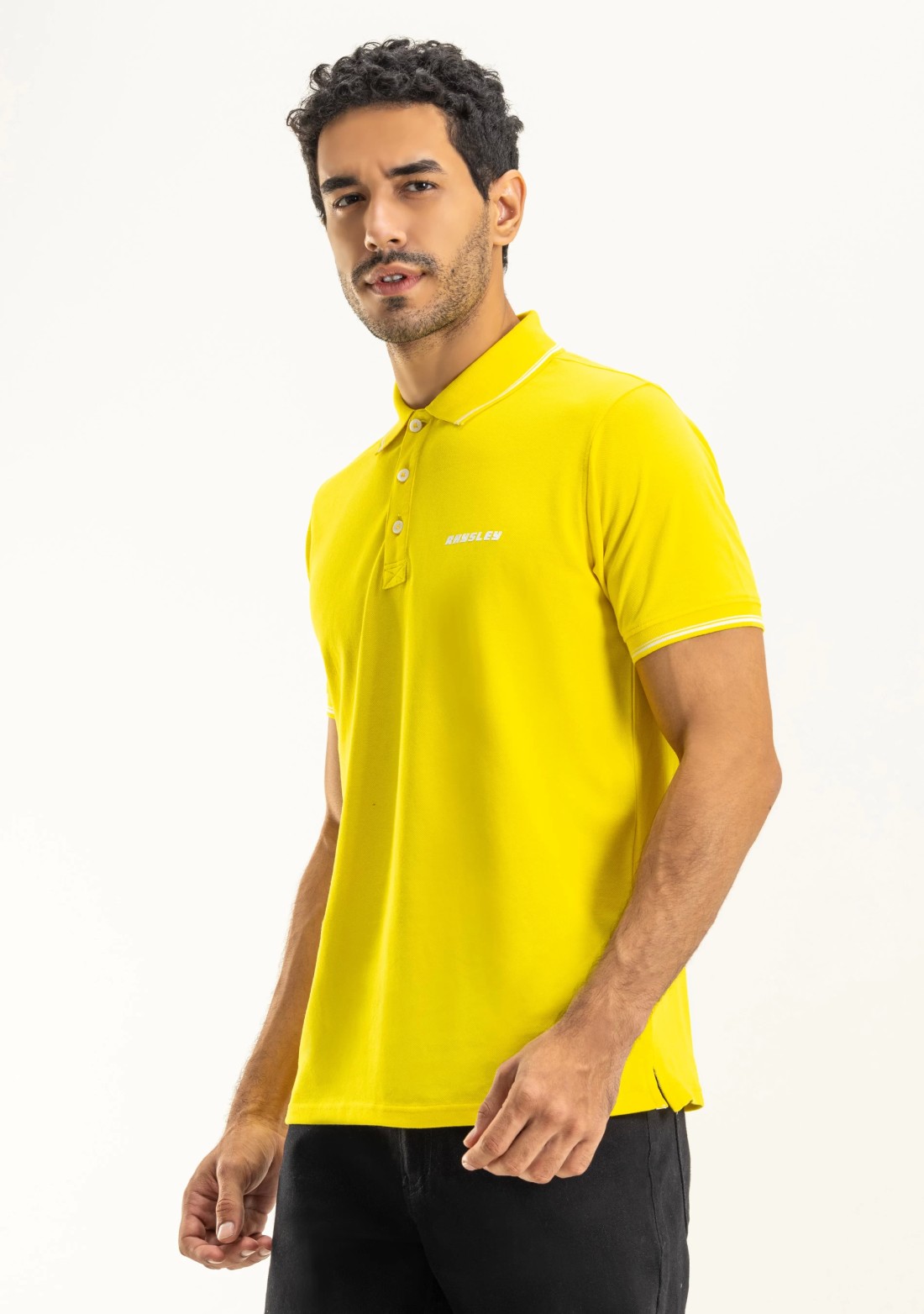 Yellow Regular Fit Rhysley Men's Polo T-Shirt