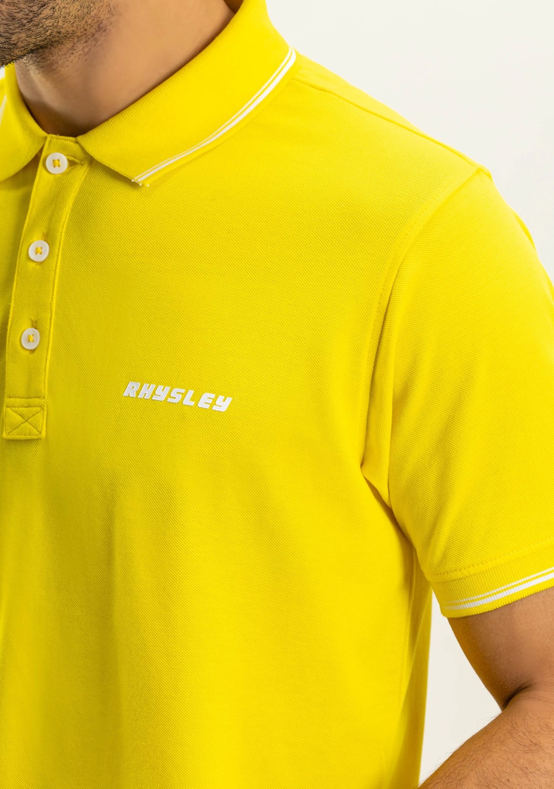 Yellow Regular Fit Rhysley Men's Polo T-Shirt