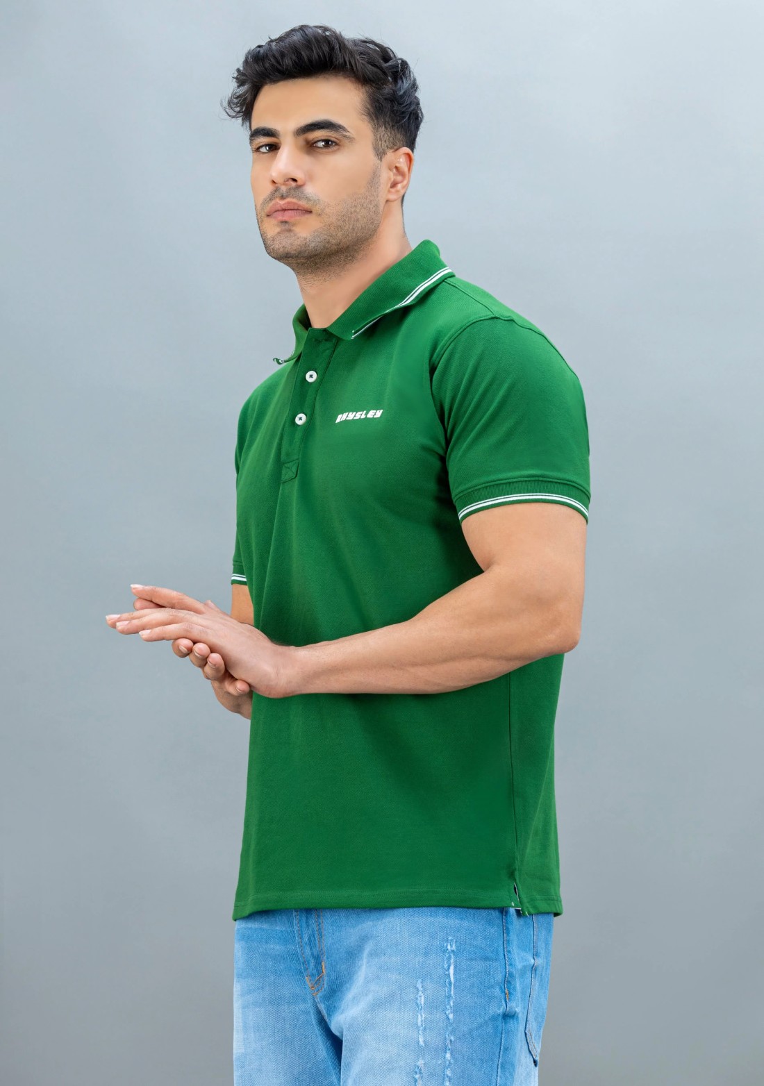 Green Regular Fit Rhysley Men's Polo T-Shirt