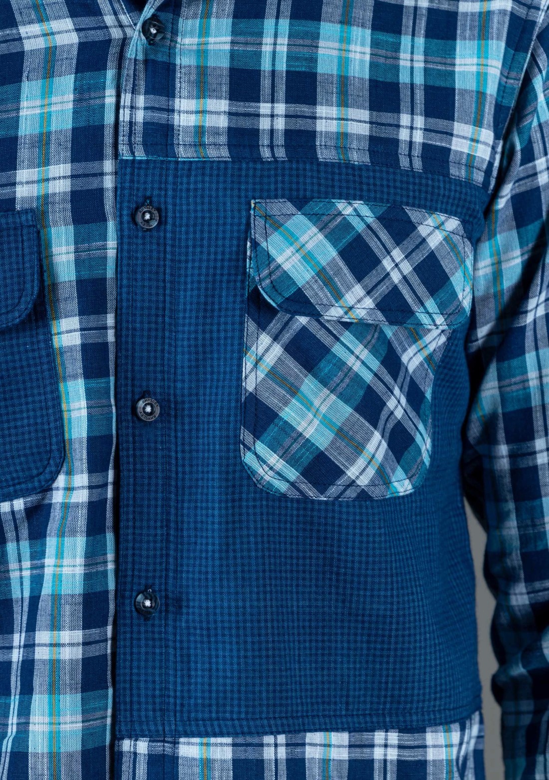 Blue Regular Fit Rhysley Men's Cotton Check Shirt