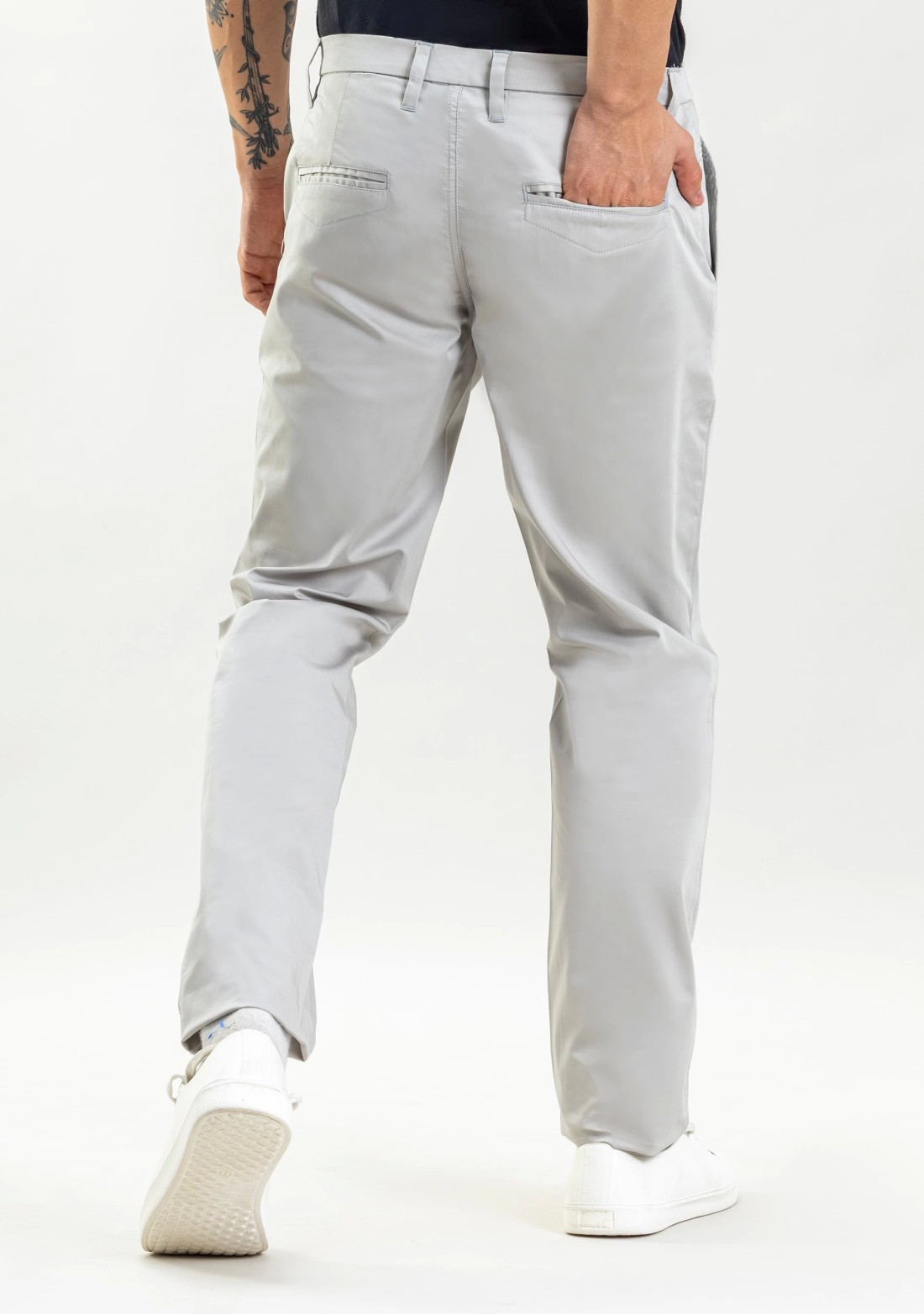 Grey Regular Fit Rhysley Men’s Casual Trousers