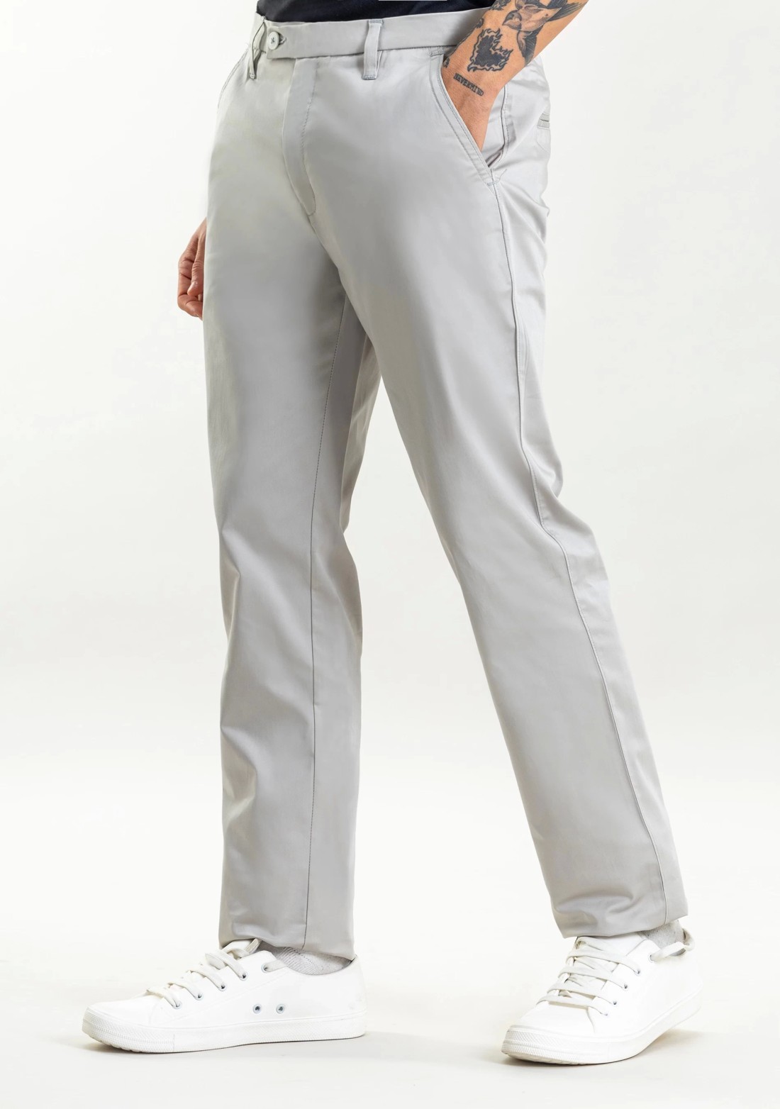 Grey Regular Fit Rhysley Men’s Casual Trousers