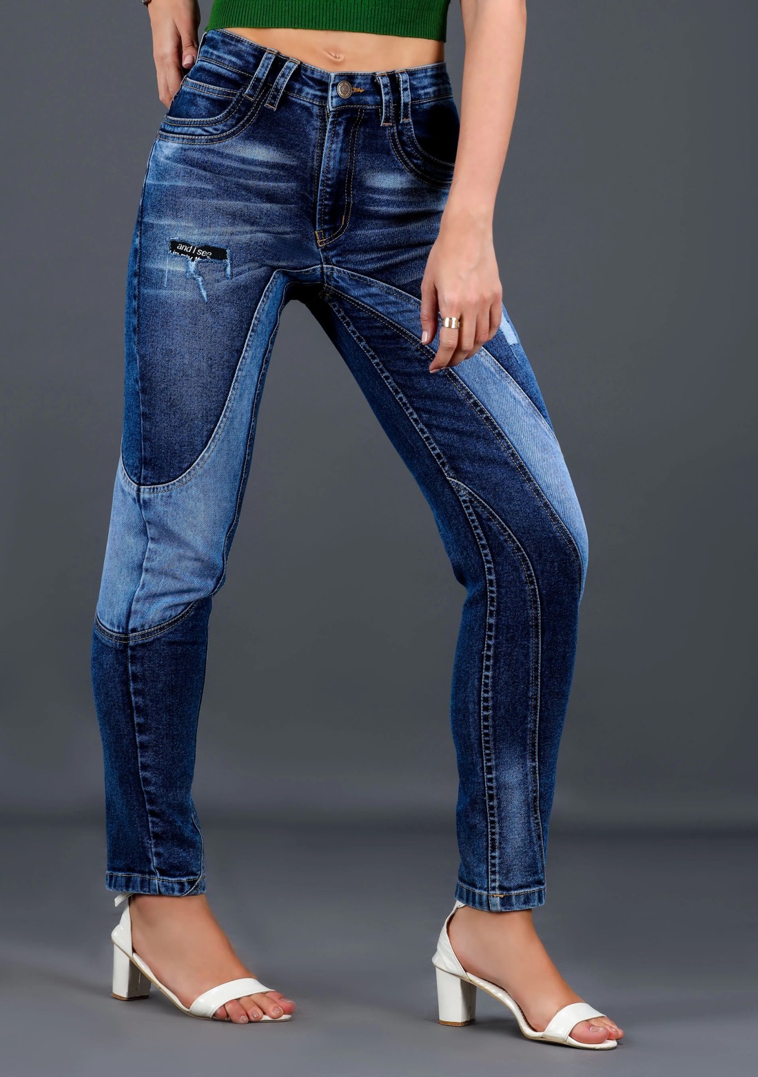 Blue Slim Fit Rhysley Women's Fashion Jeans