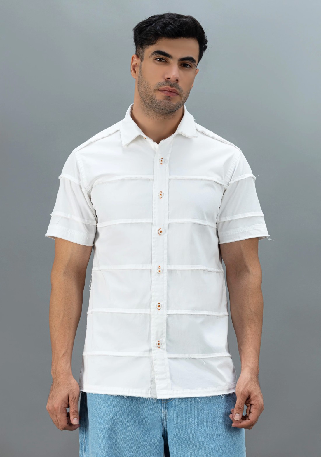 White Regular fit Rhysley Men's Casual Shirt