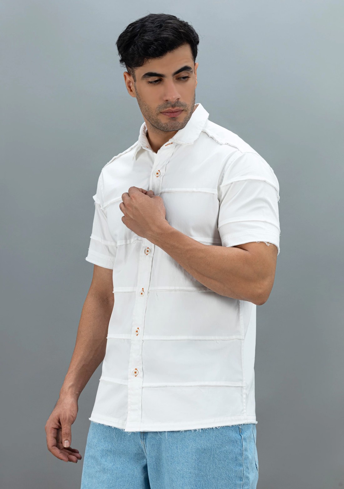 White Regular fit Rhysley Men's Casual Shirt