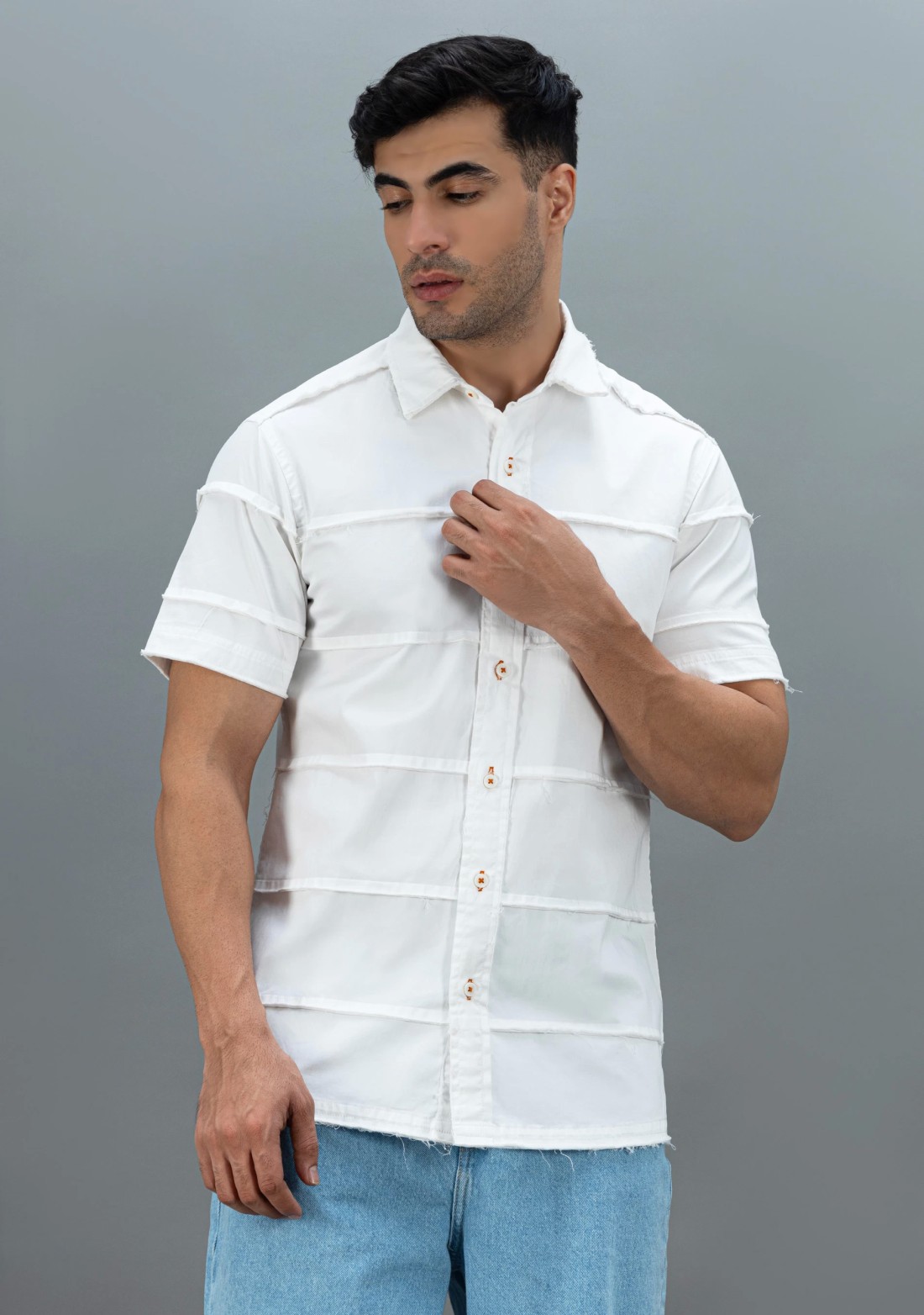 White Regular fit Rhysley Men's Casual Shirt