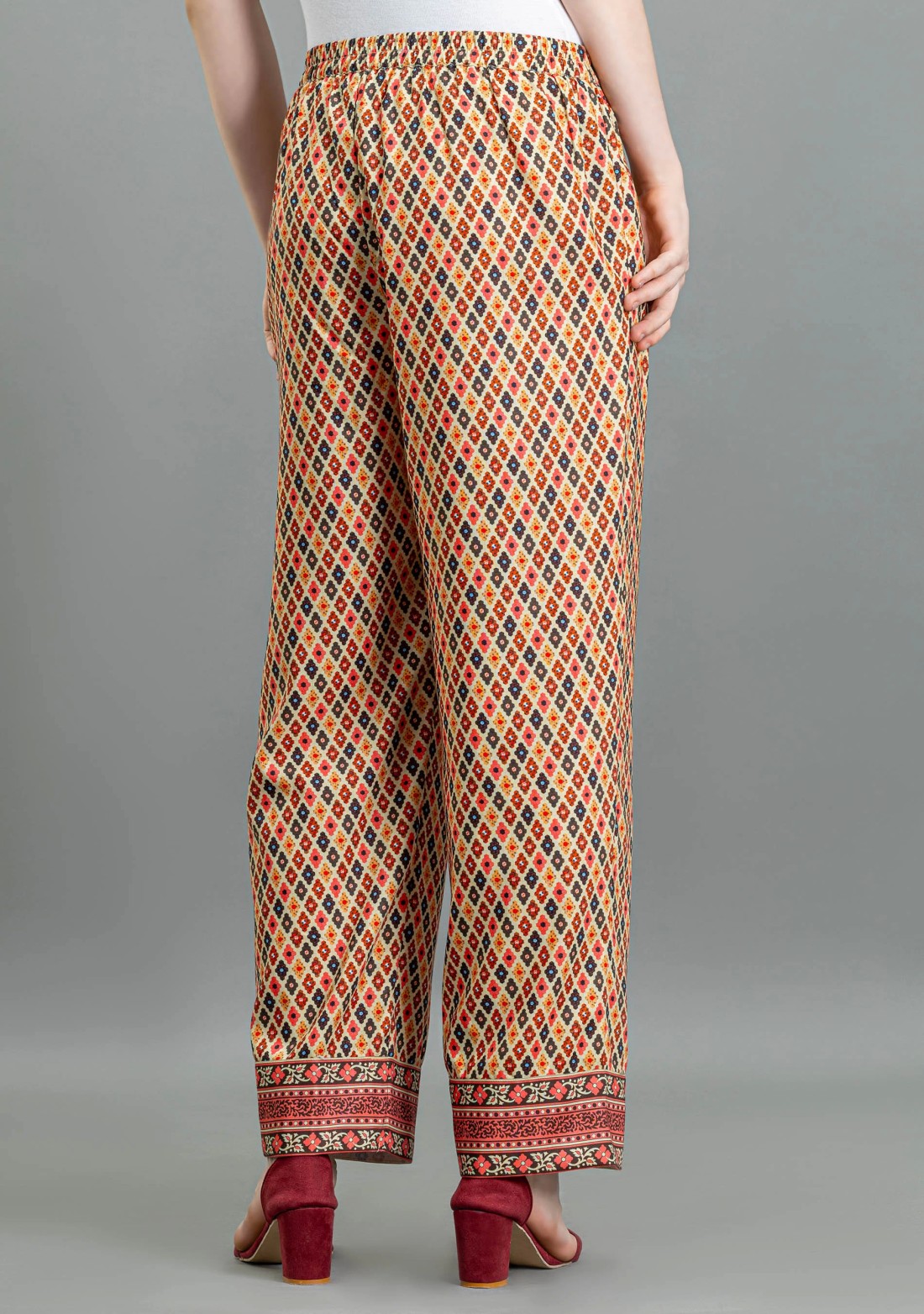 Multi Colour Ethnic Print Palazzo Pants