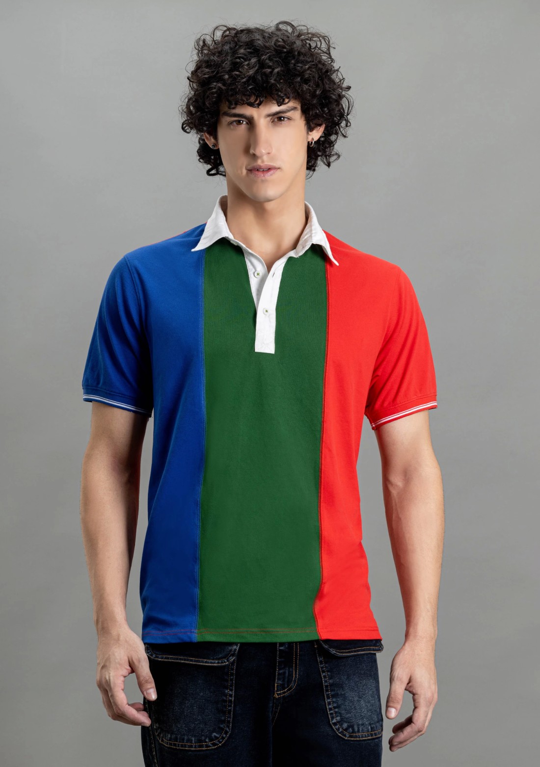 Multi Colour Regular Fit Rhysley Men's Polo T-Shirt