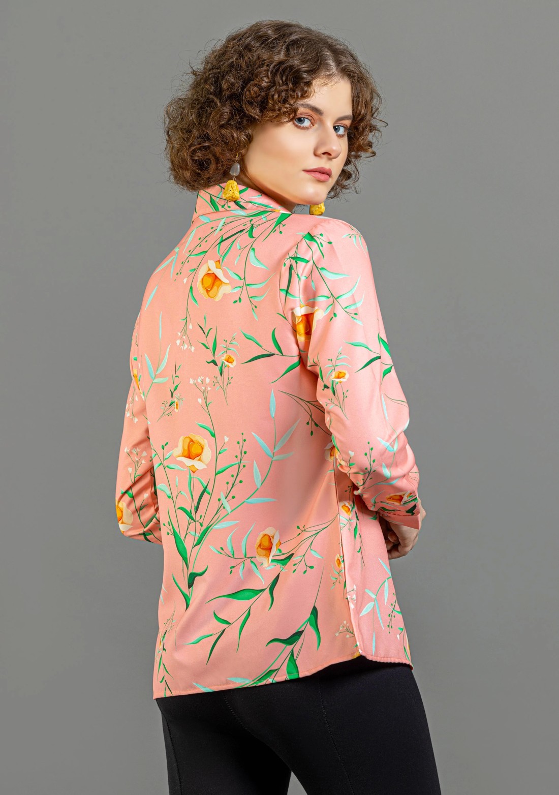 Light Pink Floral Print Shirt