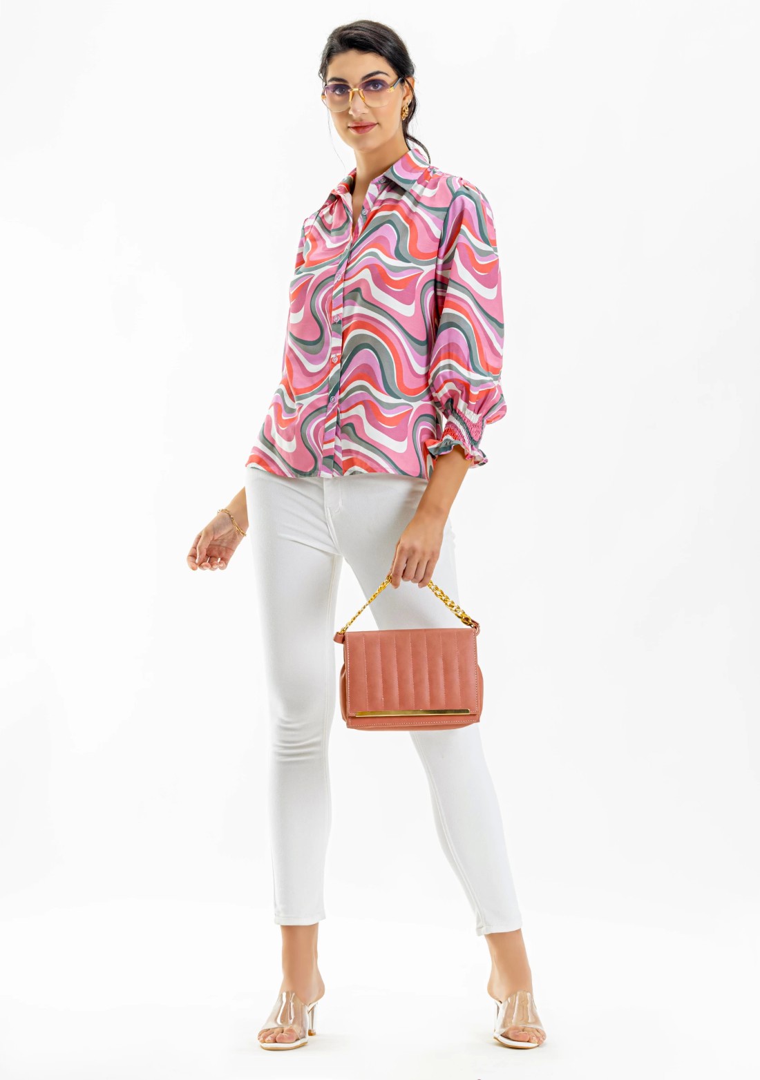 Multi Colour Marble Print Shirt