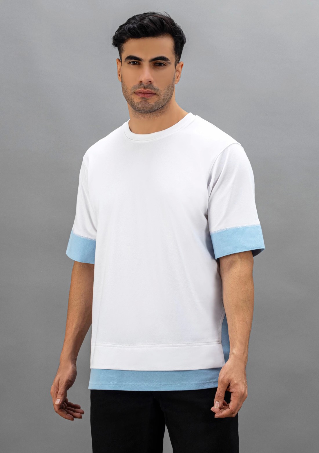 White Regular Fit Men's Round Neck T-shirt