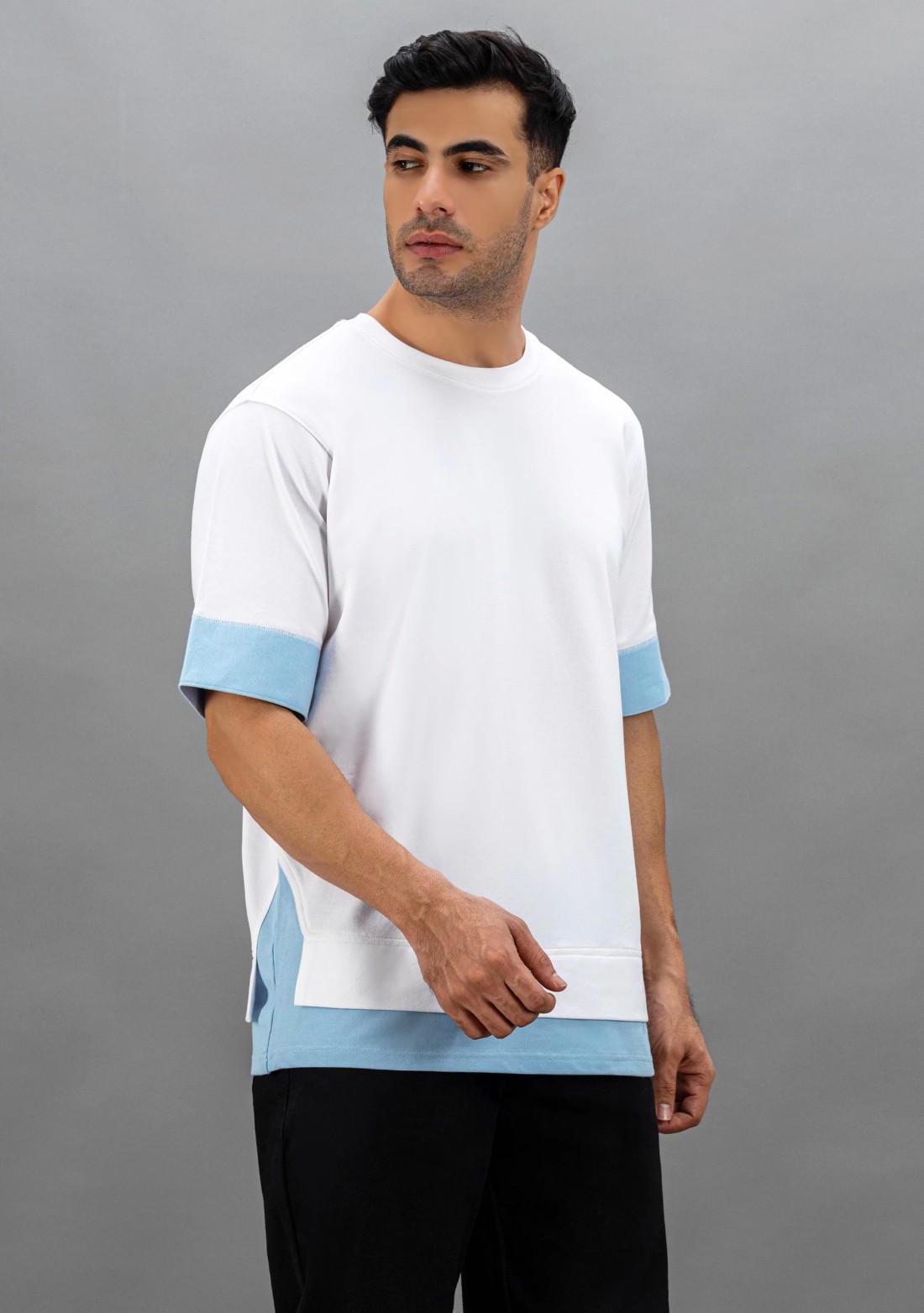 White Regular Fit Men's Round Neck T-shirt