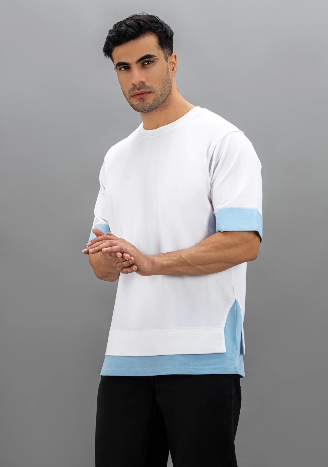 White Regular Fit Men's Round Neck T-shirt