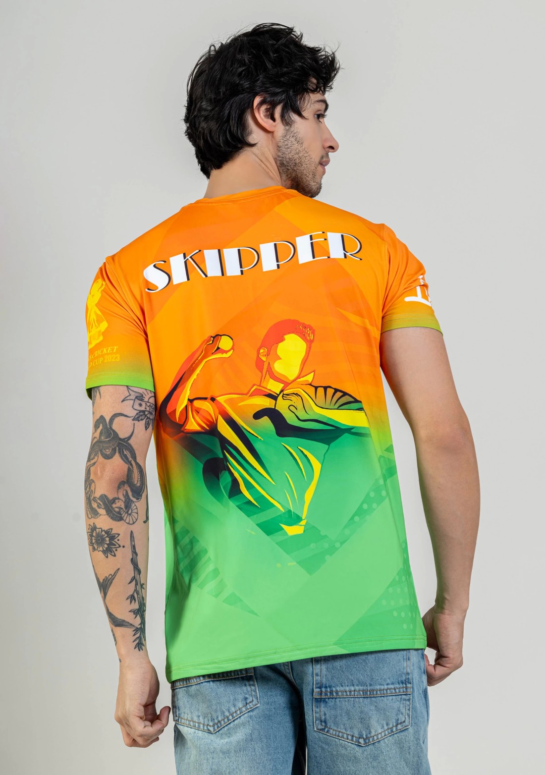 Cricket World Cup Orange & Green Men's Jersey