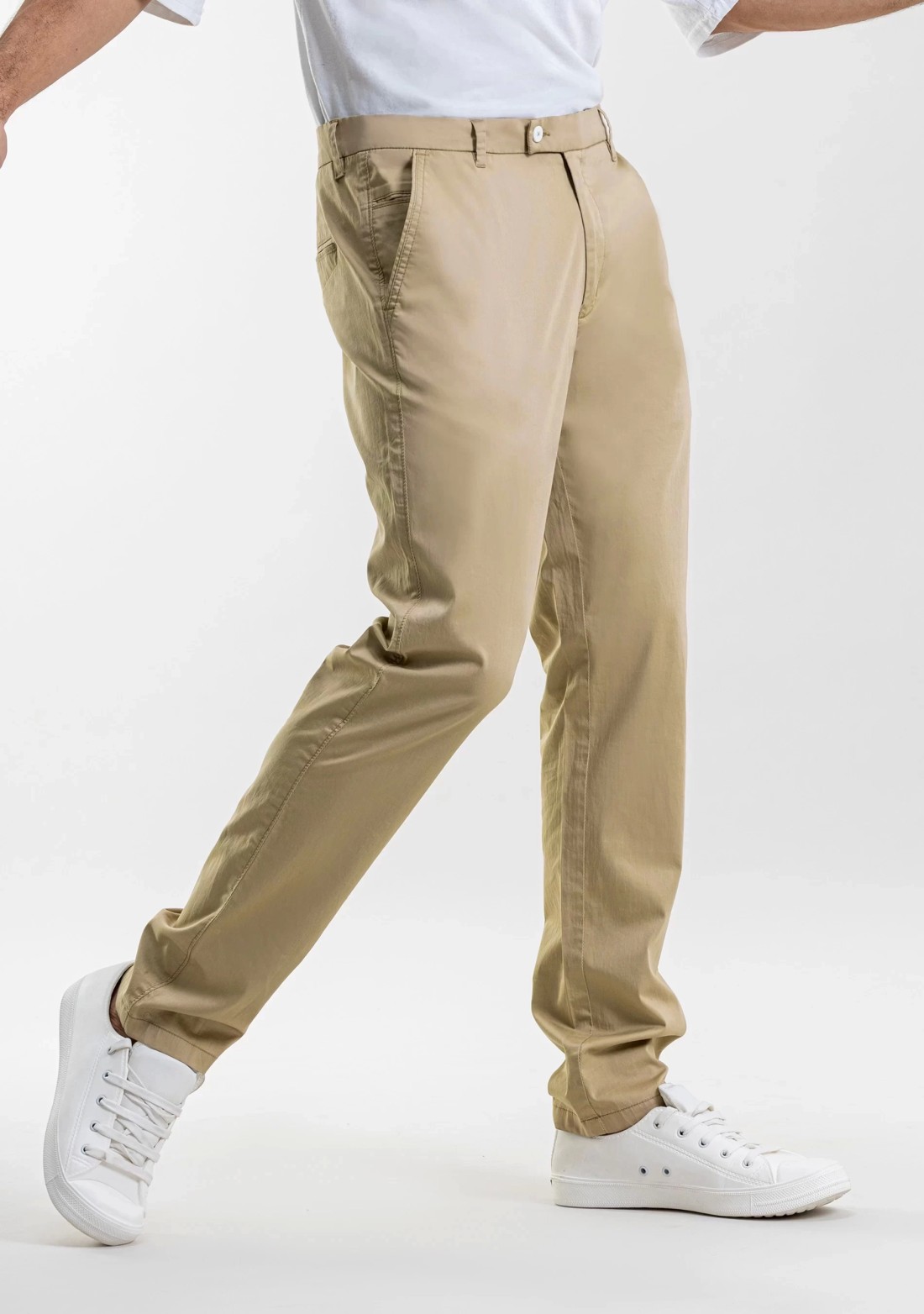 Khaki Regular Fit Rhysley Men’s Casual Trousers