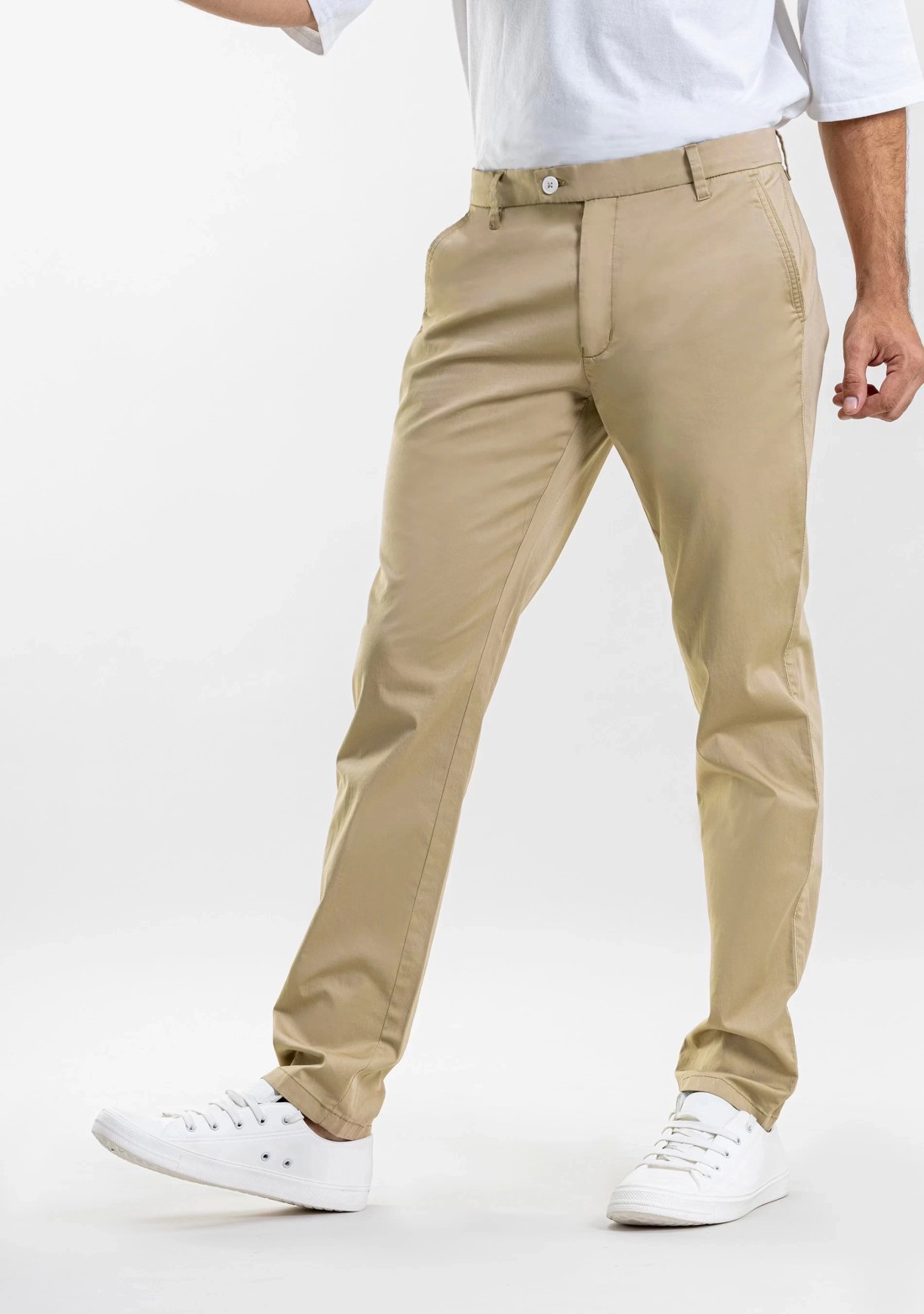 Khaki Regular Fit Rhysley Men’s Casual Trousers