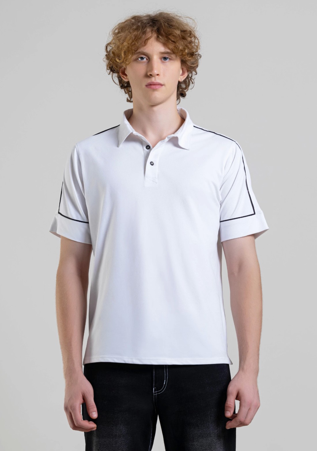 White Regular Fit Men's Polo T-shirt