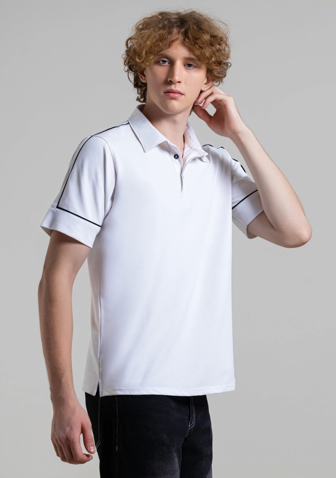 White Regular Fit Men's Polo T-shirt