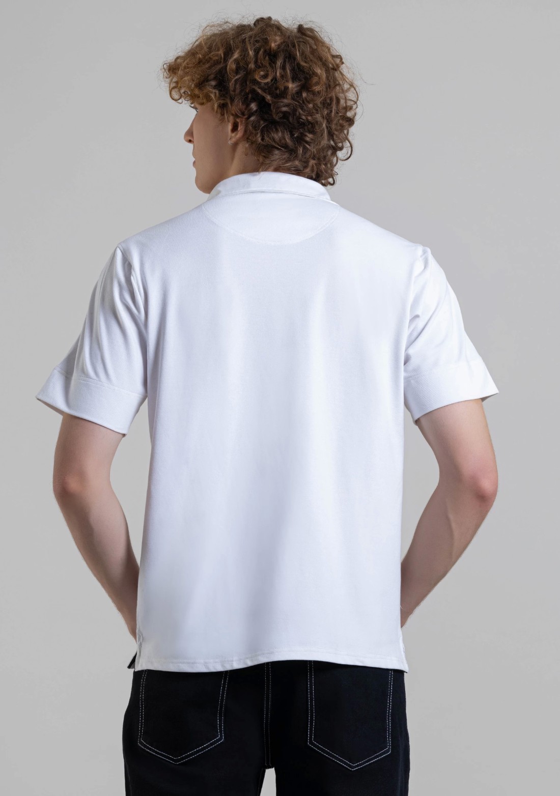 White Regular Fit Men's Polo T-shirt