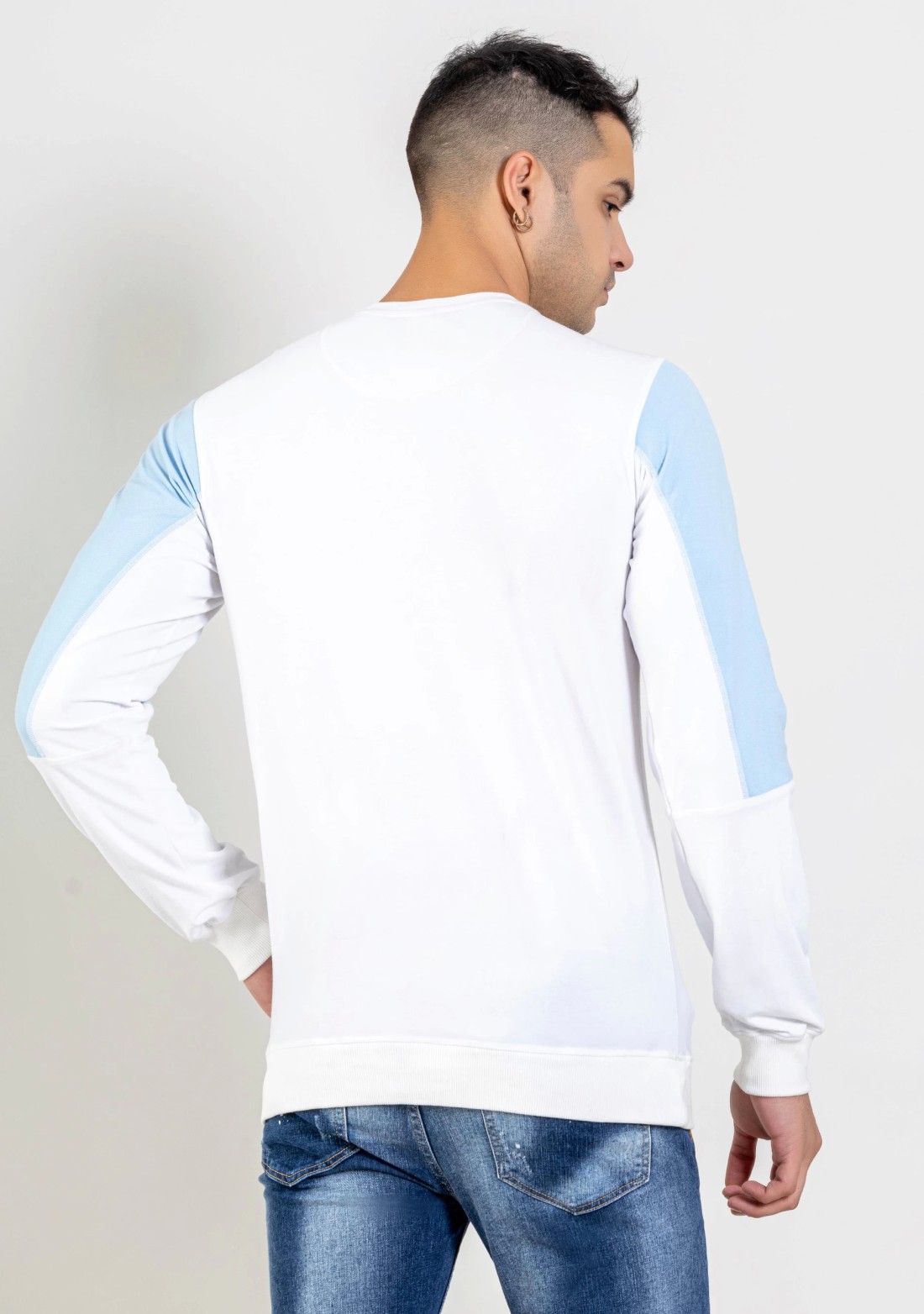 White Regular Fit Men's Round Neck T-shirt