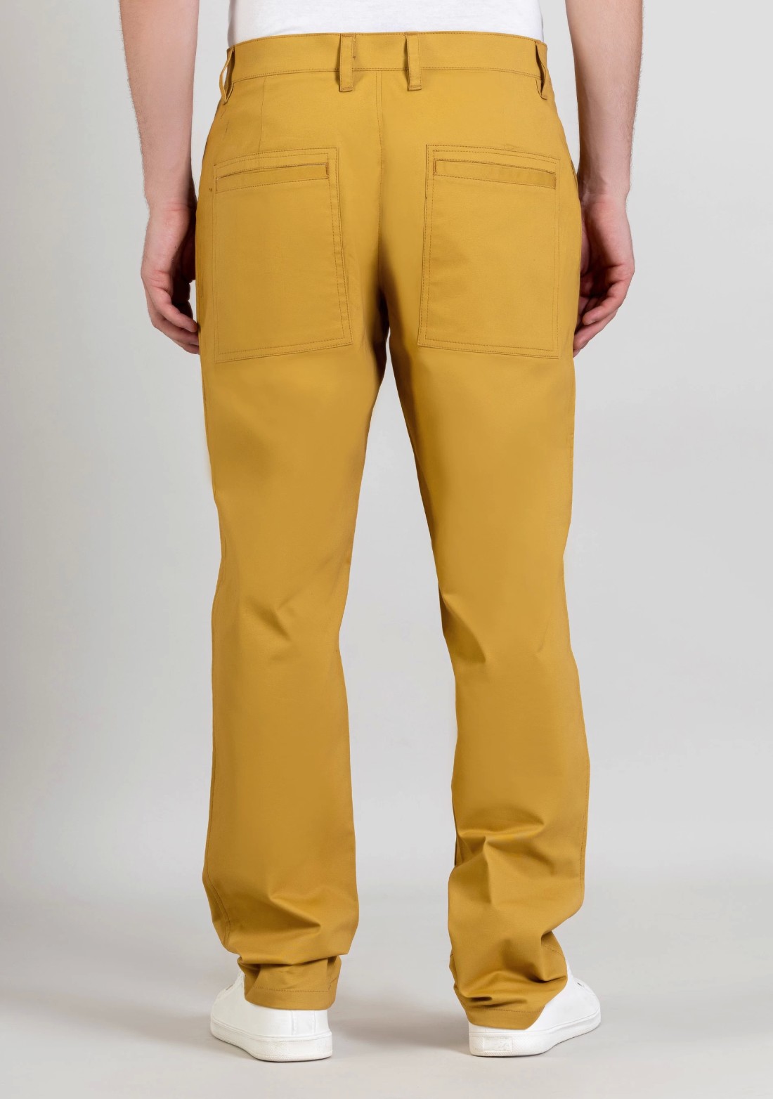 Yellow Ochre Regular Fit Men’s  Casual Cotton Trousers