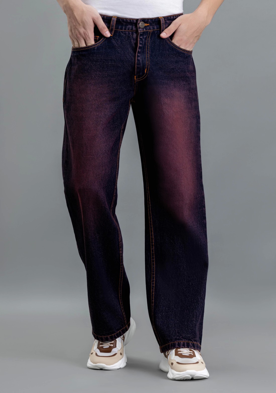 Mulberry Wide Leg Men's Fashion Jeans