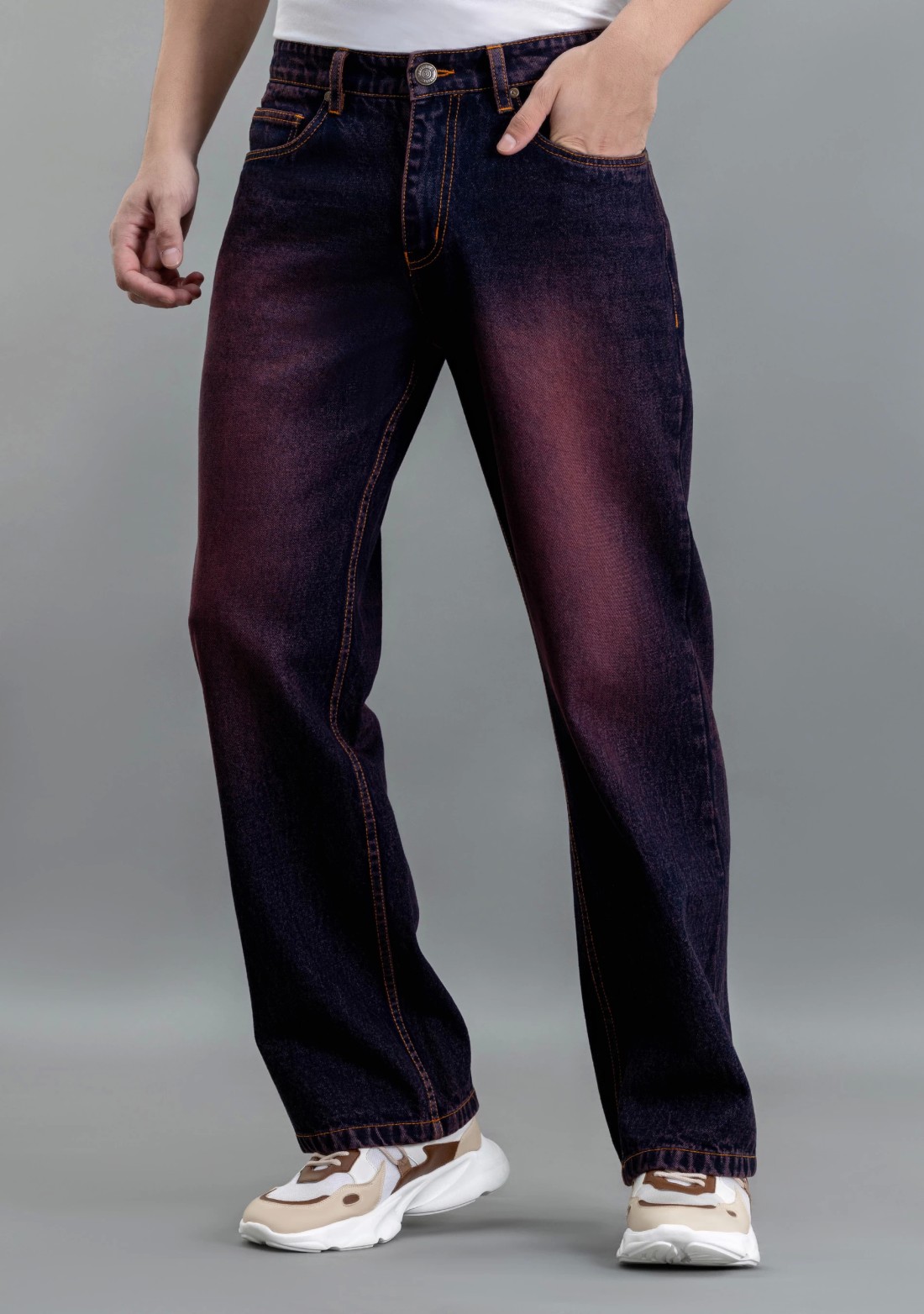 Mulberry Wide Leg Men's Fashion Jeans