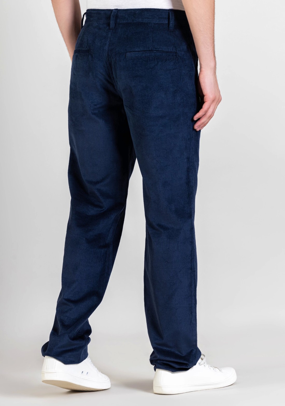 Blue Regular Fit Men’s Casual Corduroy Trousers