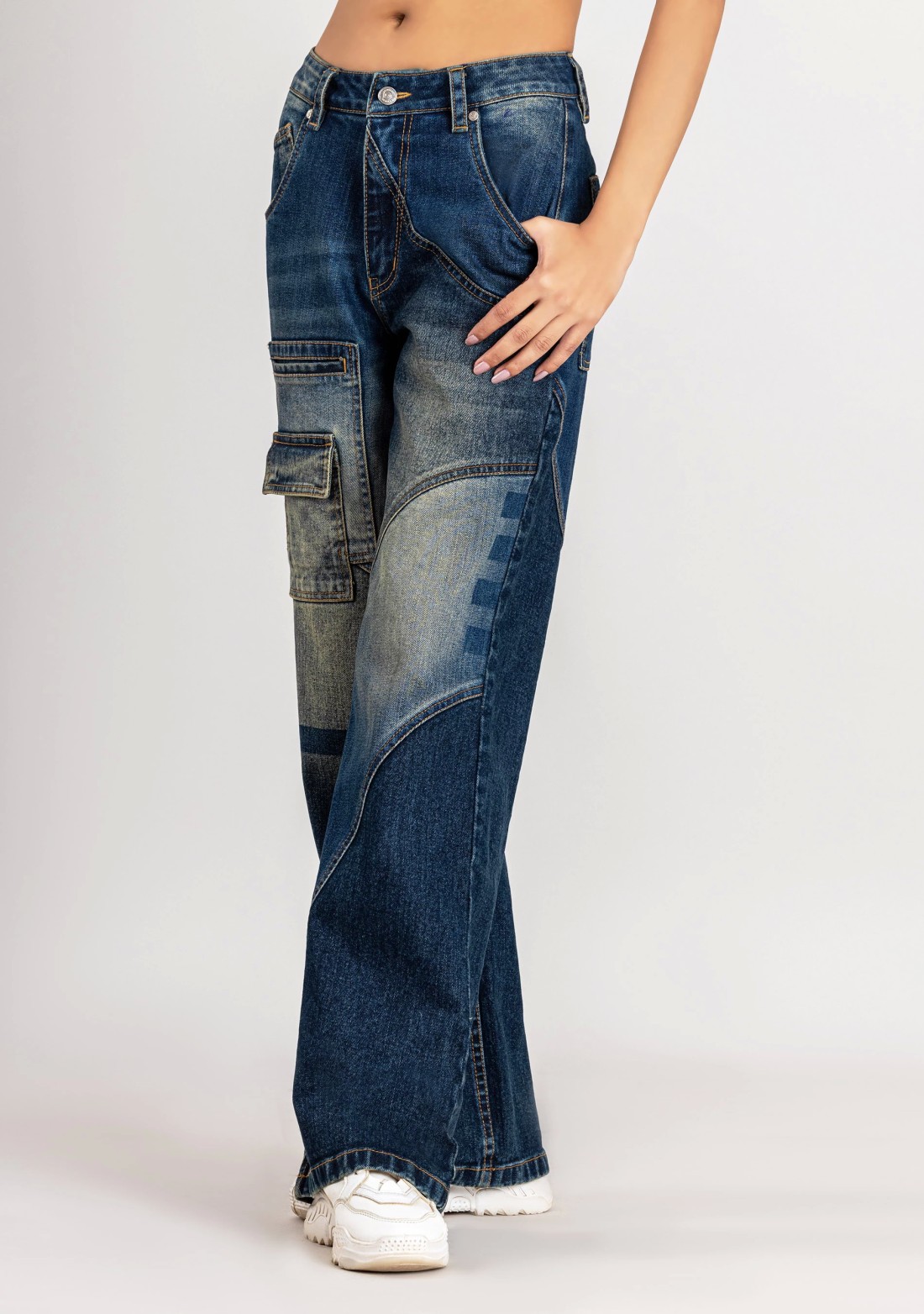 Blue Wide Leg Women's Fashion Jeans