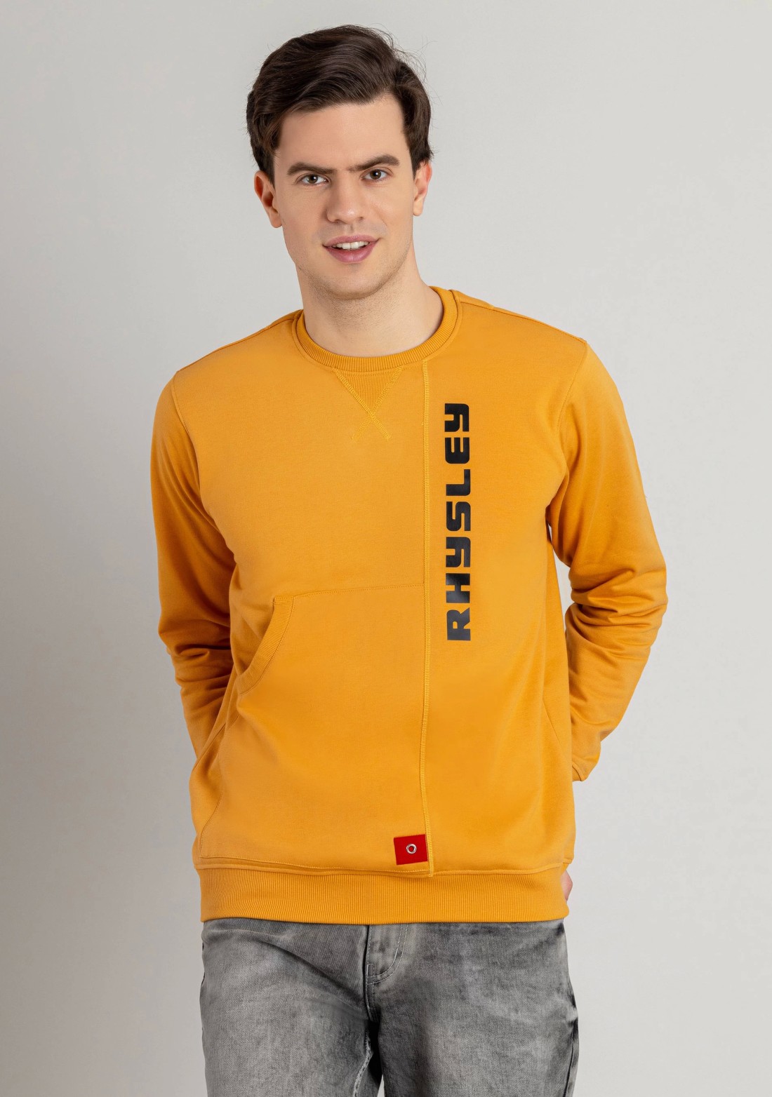 Mango Yellow Regular Fit Men's Sweatshirt