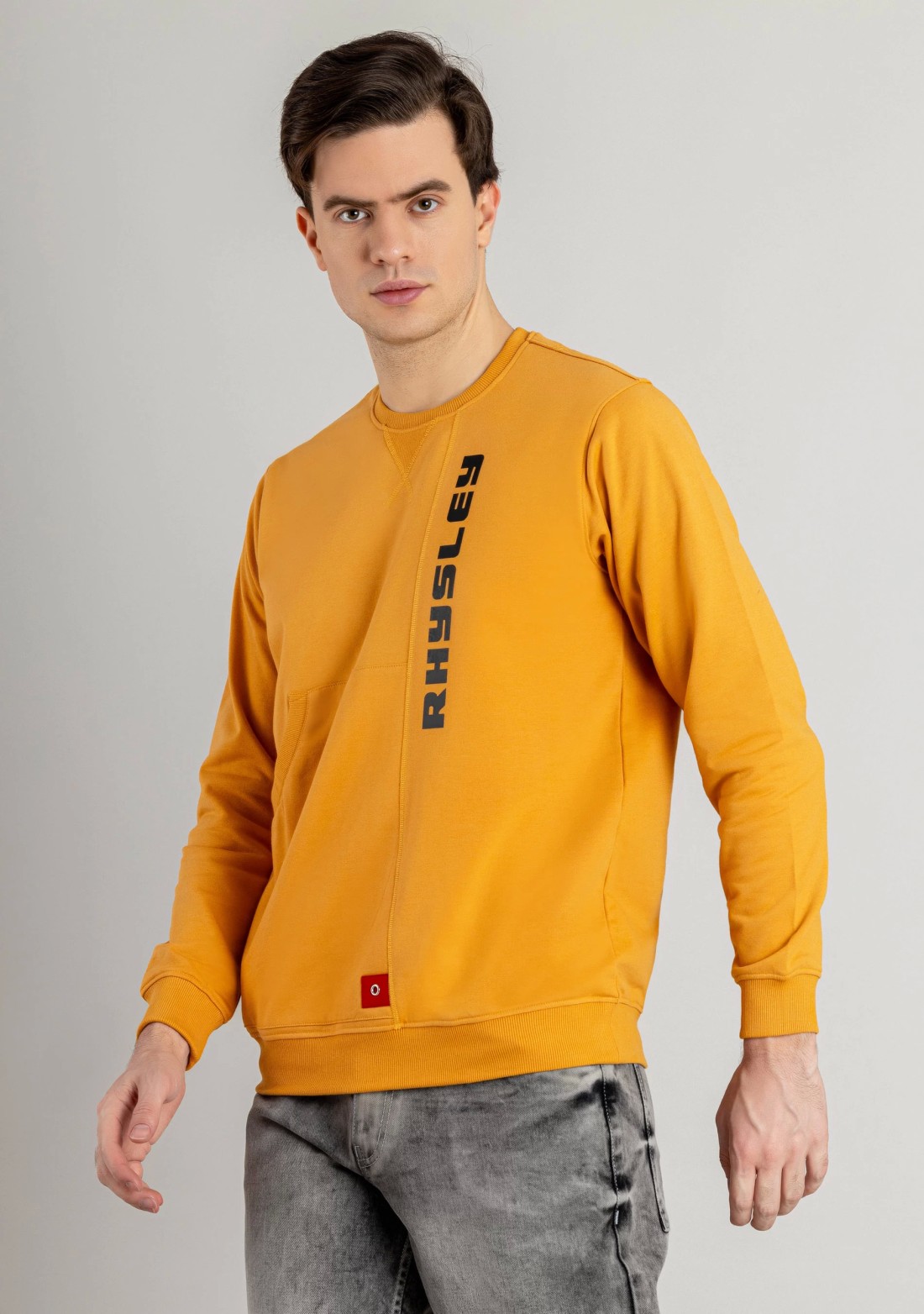 Mango Yellow Regular Fit Men's Sweatshirt